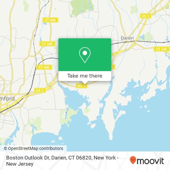 Mapa de Boston Outlook Dr, Darien, CT 06820