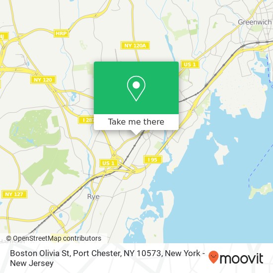 Mapa de Boston Olivia St, Port Chester, NY 10573