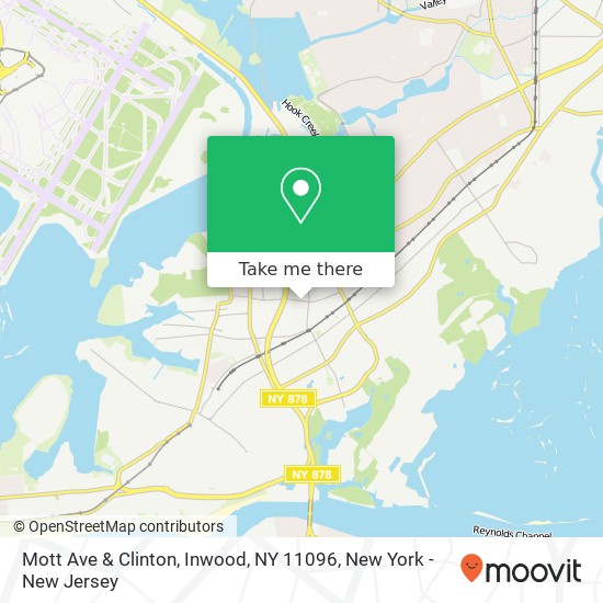 Mapa de Mott Ave & Clinton, Inwood, NY 11096