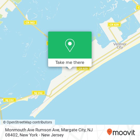 Monmouth Ave Rumson Ave, Margate City, NJ 08402 map