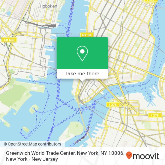 Mapa de Greenwich World Trade Center, New York, NY 10006