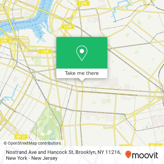 Nostrand Ave and Hancock St, Brooklyn, NY 11216 map