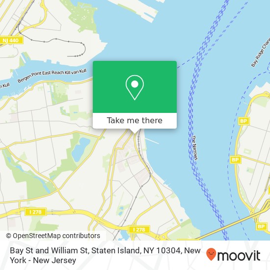 Bay St and William St, Staten Island, NY 10304 map