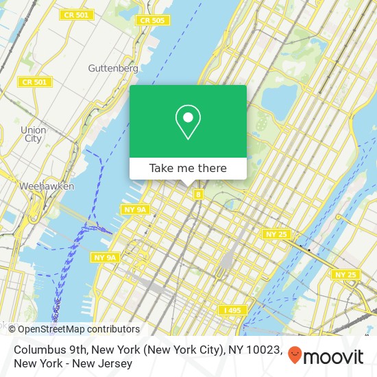 Mapa de Columbus 9th, New York (New York City), NY 10023