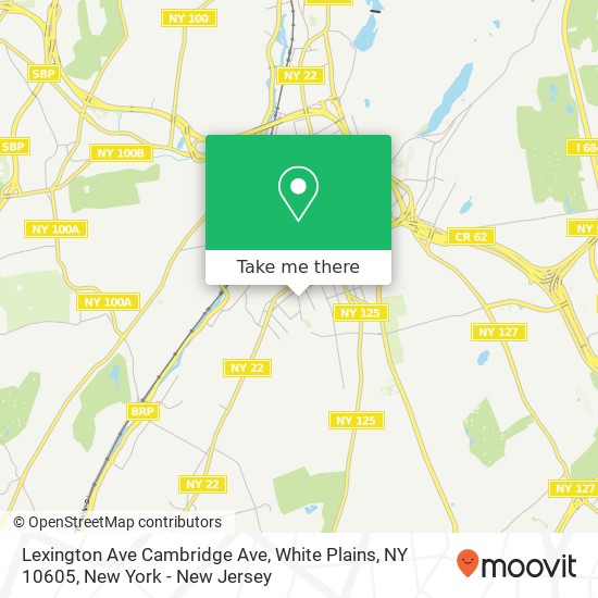 Mapa de Lexington Ave Cambridge Ave, White Plains, NY 10605