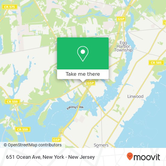 651 Ocean Ave, Egg Harbor Twp (MCKEE CITY), NJ 08234 map