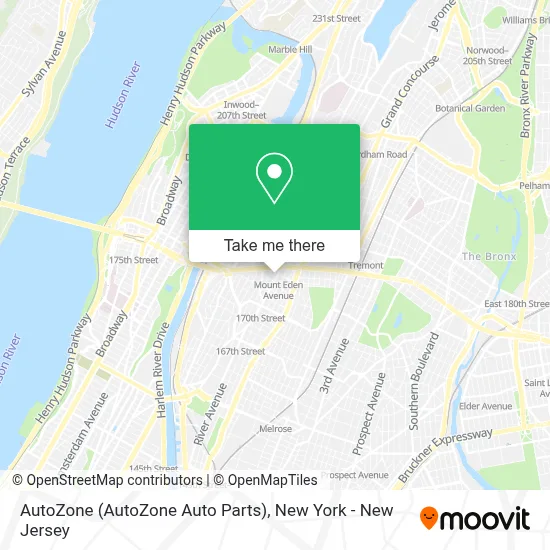 AutoZone (AutoZone Auto Parts) map