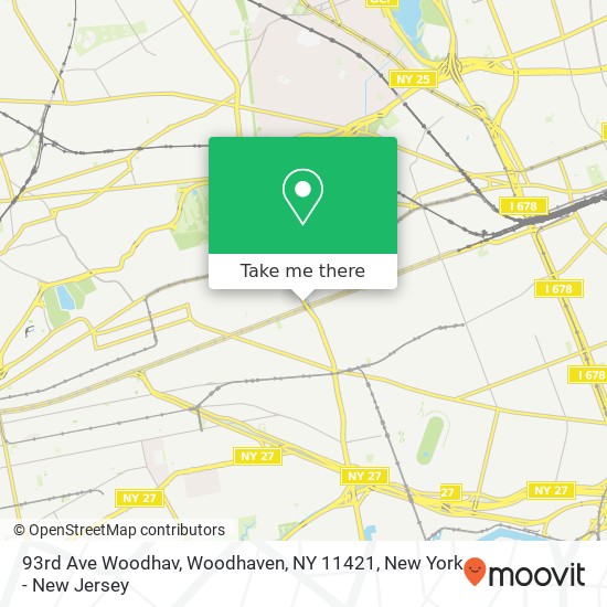 Mapa de 93rd Ave Woodhav, Woodhaven, NY 11421