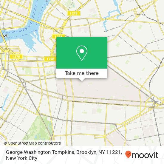 George Washington Tompkins, Brooklyn, NY 11221 map