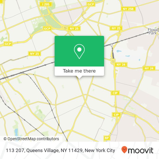 Mapa de 113 207, Queens Village, NY 11429