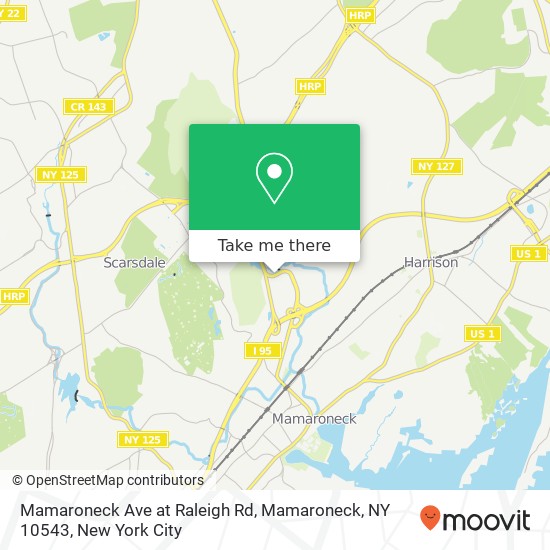 Mapa de Mamaroneck Ave at Raleigh Rd, Mamaroneck, NY 10543
