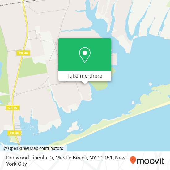 Dogwood Lincoln Dr, Mastic Beach, NY 11951 map