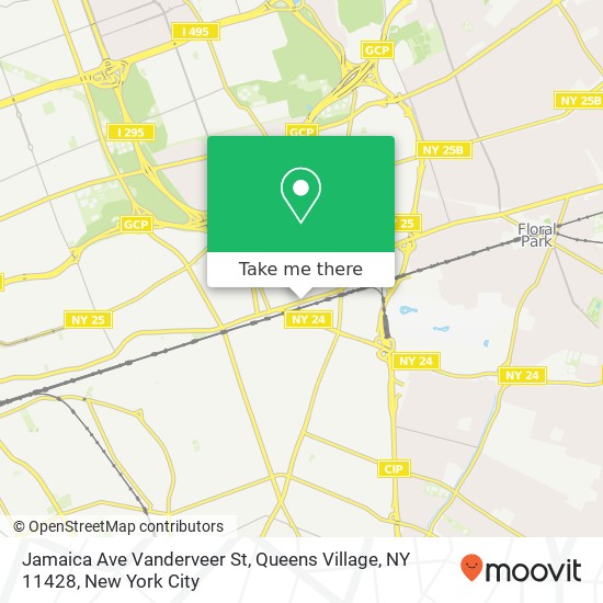 Mapa de Jamaica Ave Vanderveer St, Queens Village, NY 11428