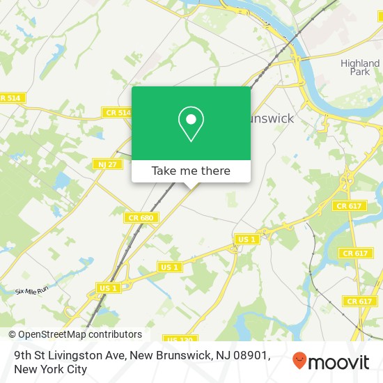 9th St Livingston Ave, New Brunswick, NJ 08901 map