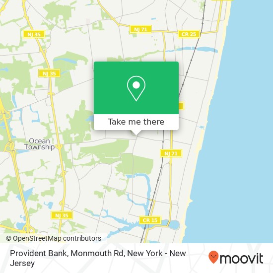 Provident Bank, Monmouth Rd map