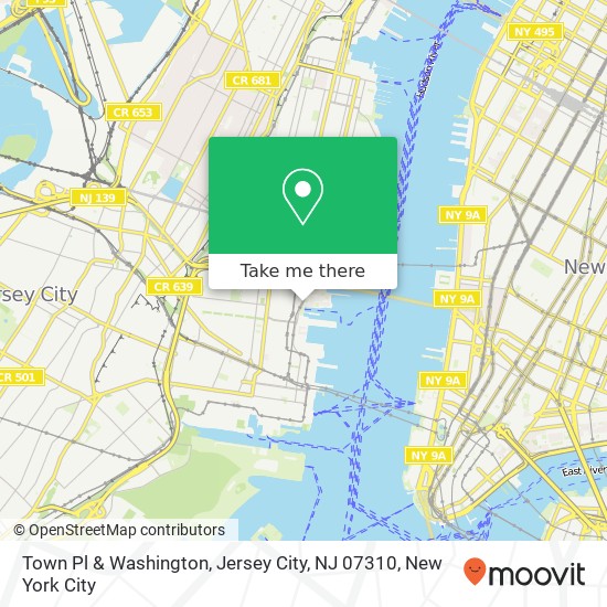 Town Pl & Washington, Jersey City, NJ 07310 map