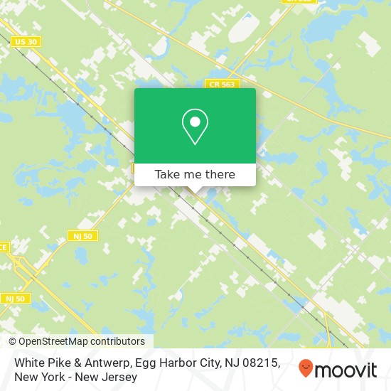 Mapa de White Pike & Antwerp, Egg Harbor City, NJ 08215