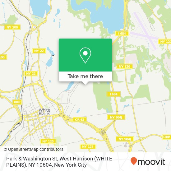 Mapa de Park & Washington St, West Harrison (WHITE PLAINS), NY 10604