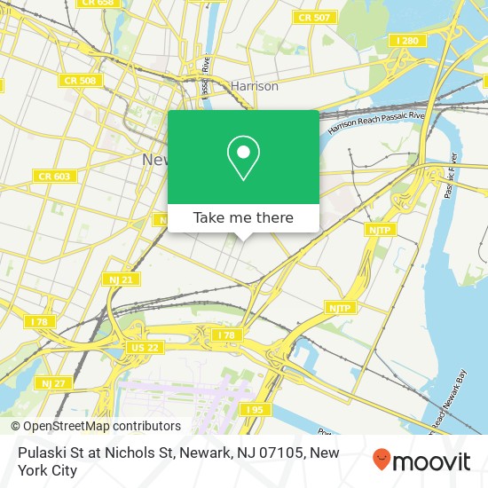 Pulaski St at Nichols St, Newark, NJ 07105 map