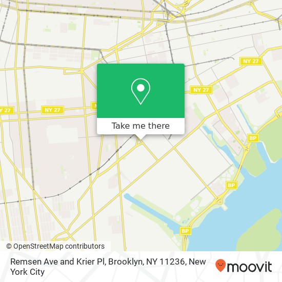 Remsen Ave and Krier Pl, Brooklyn, NY 11236 map