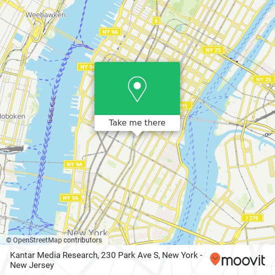 Mapa de Kantar Media Research, 230 Park Ave S