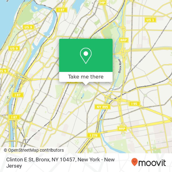 Mapa de Clinton E St, Bronx, NY 10457