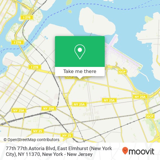 Mapa de 77th 77th Astoria Blvd, East Elmhurst (New York City), NY 11370