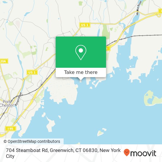 Mapa de 704 Steamboat Rd, Greenwich, CT 06830