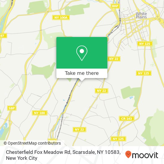 Mapa de Chesterfield Fox Meadow Rd, Scarsdale, NY 10583