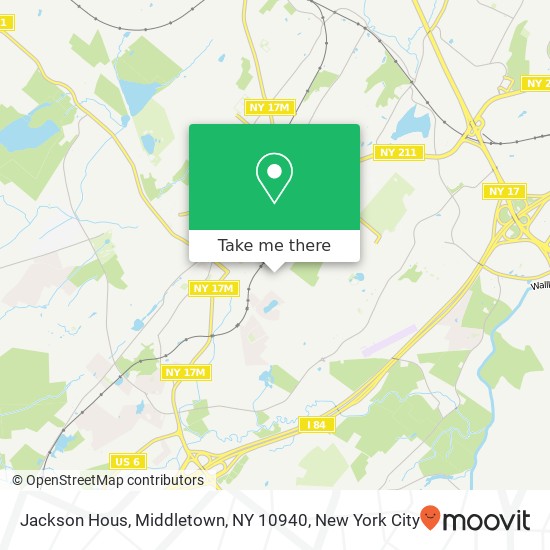 Mapa de Jackson Hous, Middletown, NY 10940