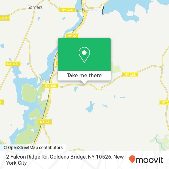 Mapa de 2 Falcon Ridge Rd, Goldens Bridge, NY 10526