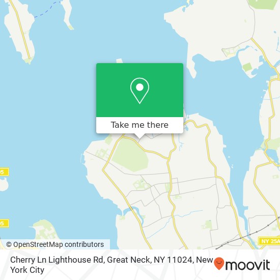 Mapa de Cherry Ln Lighthouse Rd, Great Neck, NY 11024