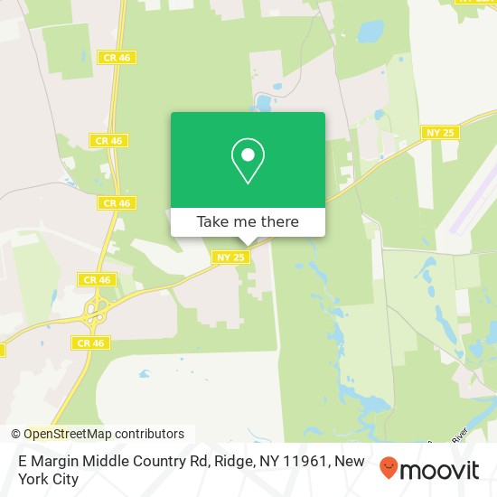 E Margin Middle Country Rd, Ridge, NY 11961 map
