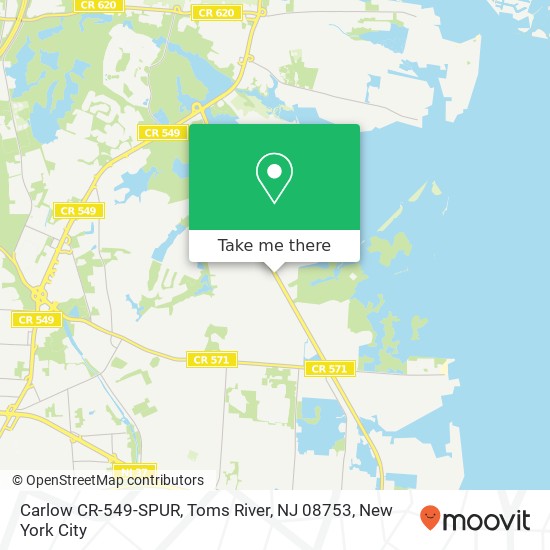 Mapa de Carlow CR-549-SPUR, Toms River, NJ 08753