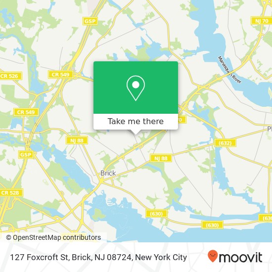 127 Foxcroft St, Brick, NJ 08724 map