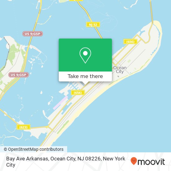 Mapa de Bay Ave Arkansas, Ocean City, NJ 08226