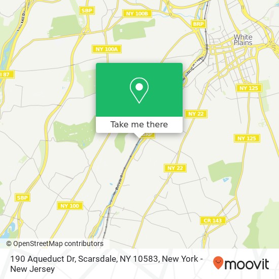 Mapa de 190 Aqueduct Dr, Scarsdale, NY 10583