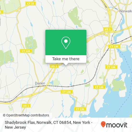 Mapa de Shadybrook Flax, Norwalk, CT 06854