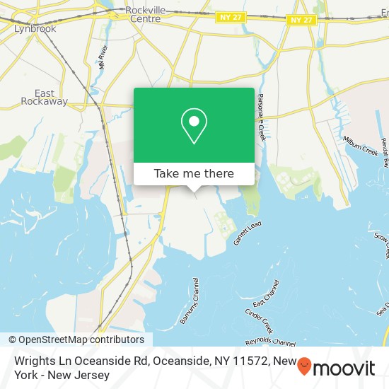 Mapa de Wrights Ln Oceanside Rd, Oceanside, NY 11572