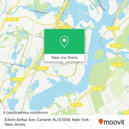 Edwin Arthur Ave, Carteret, NJ 07008 map