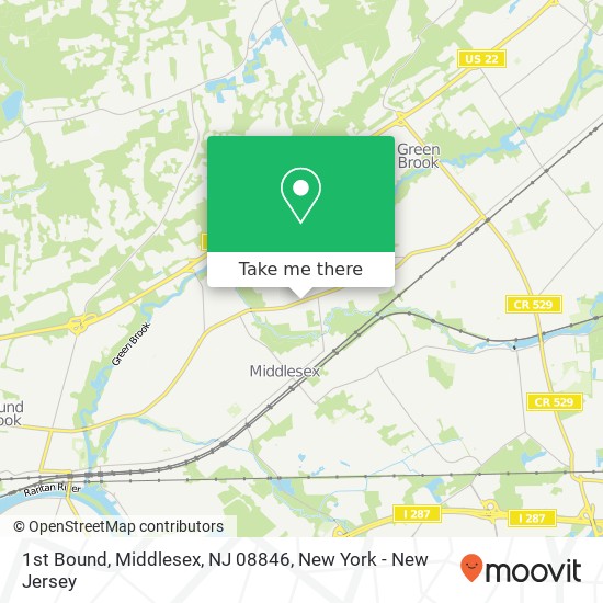 Mapa de 1st Bound, Middlesex, NJ 08846