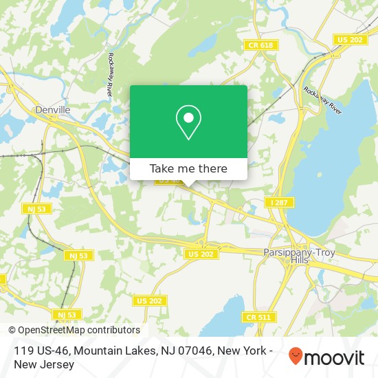 Mapa de 119 US-46, Mountain Lakes, NJ 07046