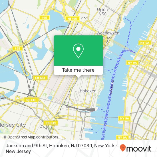 Jackson and 9th St, Hoboken, NJ 07030 map