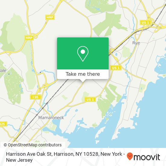 Mapa de Harrison Ave Oak St, Harrison, NY 10528