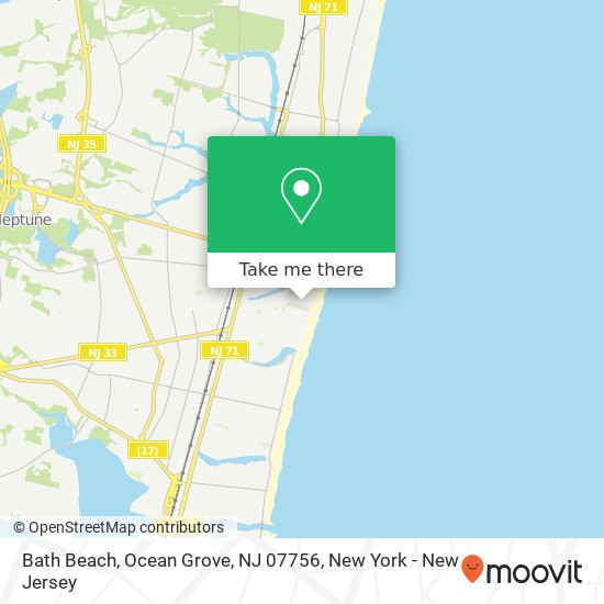 Mapa de Bath Beach, Ocean Grove, NJ 07756