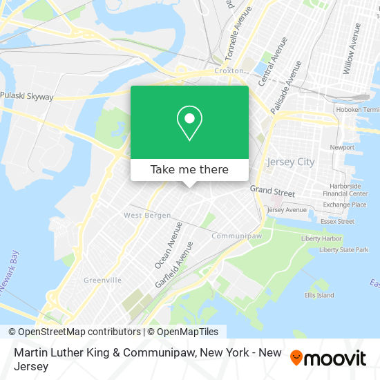 Martin Luther King & Communipaw map
