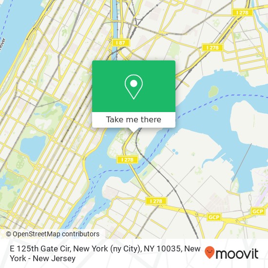 E 125th Gate Cir, New York (ny City), NY 10035 map