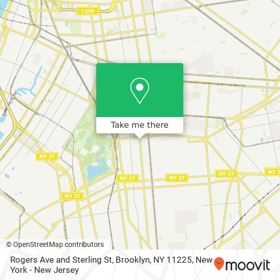 Mapa de Rogers Ave and Sterling St, Brooklyn, NY 11225