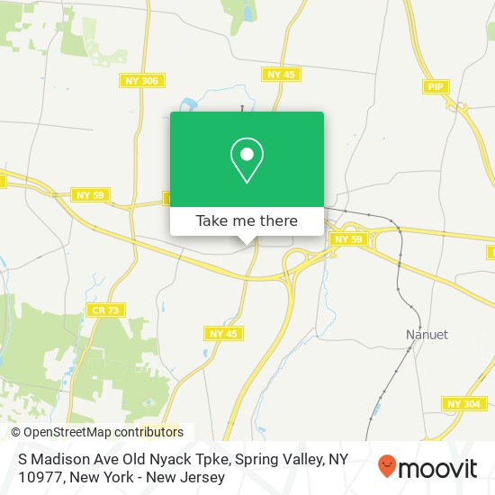 S Madison Ave Old Nyack Tpke, Spring Valley, NY 10977 map