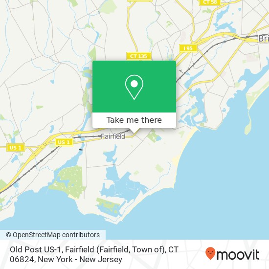 Mapa de Old Post US-1, Fairfield (Fairfield, Town of), CT 06824